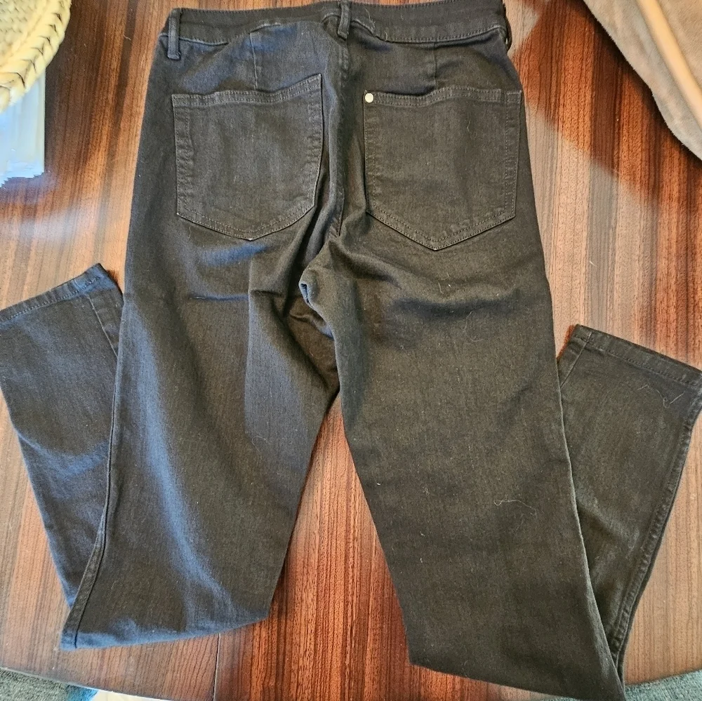 H&M &denim Skinny Coupe Moulante High Waist Ankle Black Jeans US 4 NWT